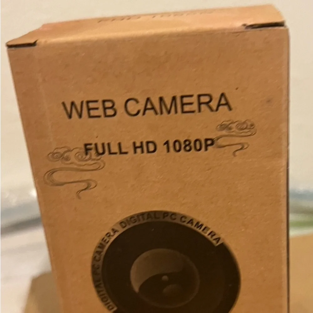 HD Black Webcam with Adjustable Stand